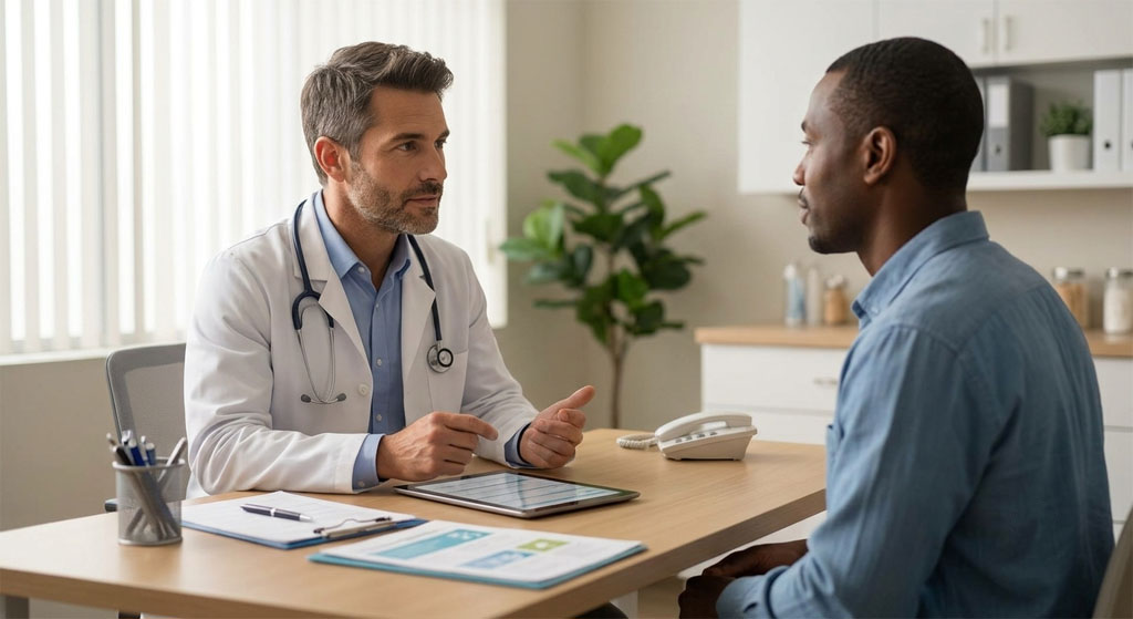 Preventive Medicine physician consultation in a modern medical practice. Glenwood Systems EHR and billing for Preventive Medicine.