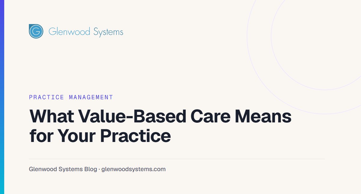 What Value-Based Care Means for Your Practice: Glenwood Systems blog title card