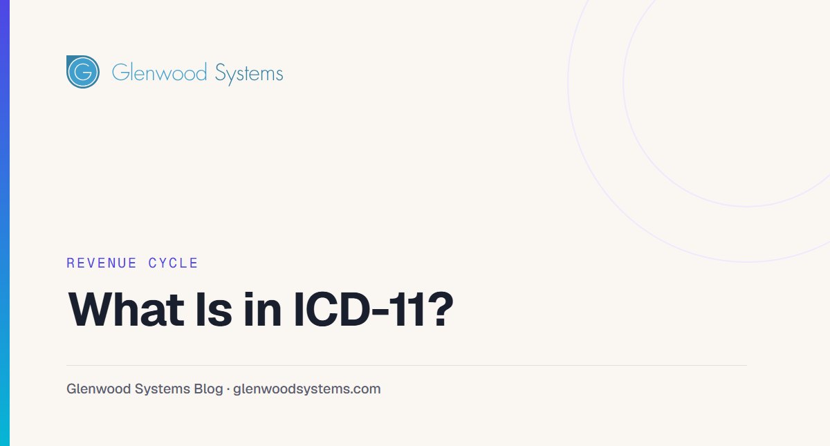 What Is in ICD-11?: Glenwood Systems blog title card